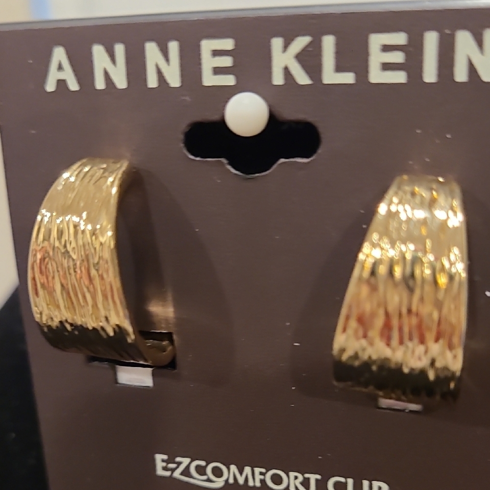 Anne Klein Gold and Crystal Clip Earrings (4 Pairs) - Picture 4 of 5